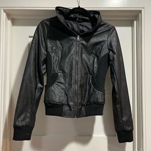 Sparkle and fade pleather jacket size small